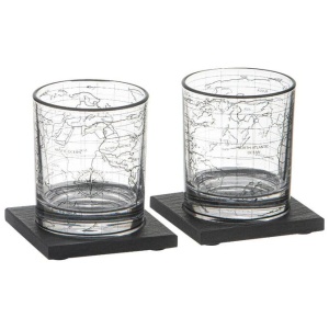 Tempa Atlas Whisky Glass & Coaster Set