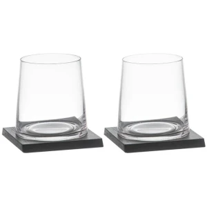 Tempa Harvey Whisky Glass & Coaster Set Black