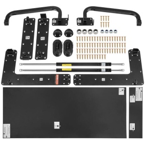 VEVOR Murphy Bed Kit, Full Size, Deluxe DIY Wall Bed Mechanical Hardware Kit, Pneumatic Lever Heavy Duty Bed Frame Support, Folding Cabinet Wall Bed S