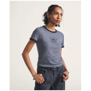 Vans Apparel and Accessories Cruzing Ringer Tree T-Shirt Grey