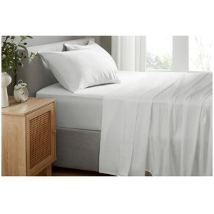 100% Australian Cotton Bed Sheet Set White