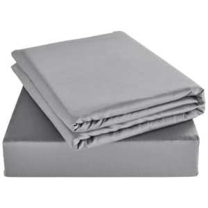 100% Natural Bamboo Bed Sheet Set Silver