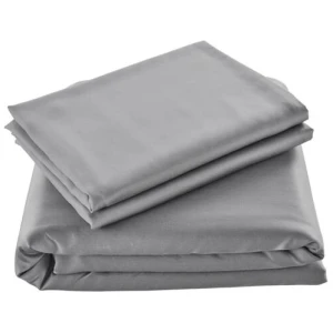 100% Natural Bamboo Quilt Cover Set - Silver, Queen