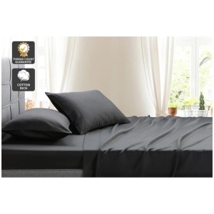1000TC Cotton Rich Bed Sheet Set - Forged Iron, Queen