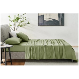 1200TC Cotton Bed Sheet Set Oiled Green