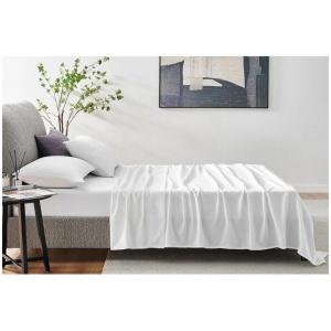 1200TC Cotton Bed Sheet Set White