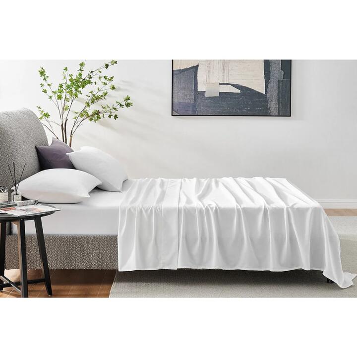 1200TC Cotton Bed Sheet Set White