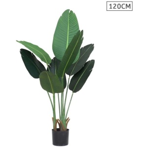 120cm Artificial Green Indoor Traveler Banana Fake Decoration Tree Flower Pot Plant
