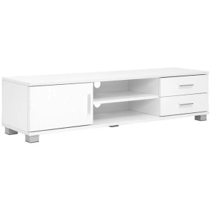 120cm TV Stand Entertainment Unit Storage Cabinet Drawers Shelf White