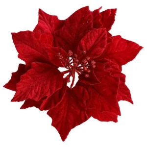 14Pcs Christmas Tree Flowers Set Xmas Garland Wreath Ornaments Red