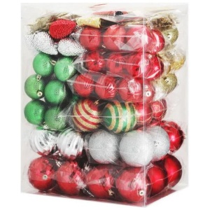 155pcs Christmas Tree Decorations Set Baubles Ornaments Party