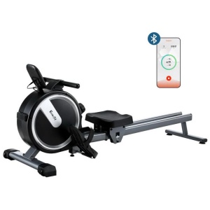 16 Level Magnetic Rowing Machine for Home with App Connect Black