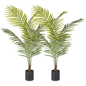 2X 120cm Green Artificial Indoor Rogue Areca Palm Tree Fake Tropical Plant Home Office Decor