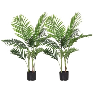 2X 145cm Green Artificial Indoor Swallowtail Sunflower Tree Fake Plant Simulation Decorative