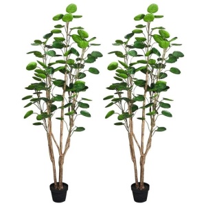 2X 150cm Green Artificial Indoor Pocket Money Tree Fake Plant Simulation Decorative