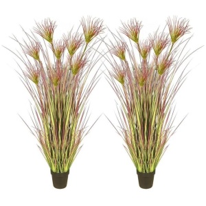2X 150cm Purple Artificial Indoor Potted Papyrus Plant Tree Fake Simulation Decorative