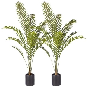 2X 160cm Green Artificial Indoor Rogue Areca Palm Tree Fake Tropical Plant Home Office Decor