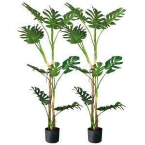 2X 175cm Green Artificial Indoor Turtle Back Tree Fake Fern Plant Decorative