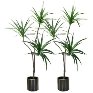 2X 180cm Green Artificial Indoor Brazlian Iron Tree Fake Plant Decorative 3 Heads