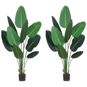 2X 180cm Green Artificial Indoor Nordic Wind Traveller Banana Plant Fake Decorative Tree
