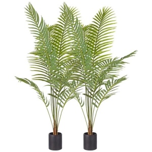 2X 180cm Green Artificial Indoor Rogue Areca Palm Tree Fake Tropical Plant Home Office Decor