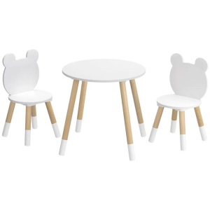 3 Piece Kids Table and Chairs Set Activity Playing Study Children Desk