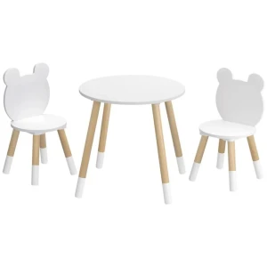 3 Piece Kids Table and Chairs Set Activity Playing Study Children Desk