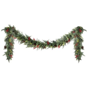 3M Christmas Garland Pre-lit LED with Pine Cones Xmas Decor Green