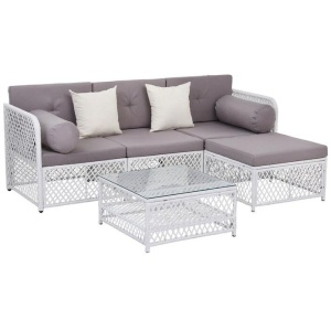 4 Seater Outdoor Sofa Set 5PCS Table Chair Set Garden Patio Furniture