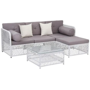 4 Seater Outdoor Sofa Set 5PCS Table Chair Set Garden Patio Furniture