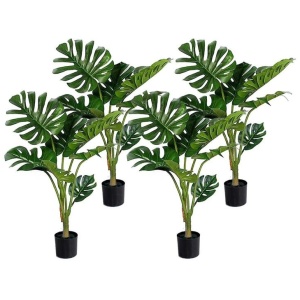 4X 120cm Artificial Green Indoor Turtle Back Fake Decoration Tree Flower Pot Plant