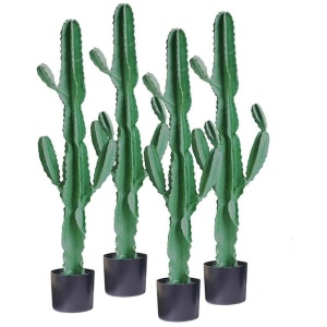 4X 120cm Green Artificial Indoor Cactus Tree Fake Plant Simulation Decorative 6 Heads