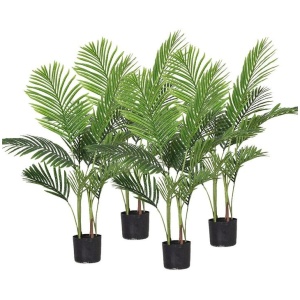 4X 145cm Green Artificial Indoor Swallowtail Sunflower Tree Fake Plant Simulation Decorative