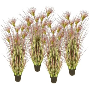 4X 150cm Purple Artificial Indoor Potted Papyrus Plant Tree Fake Simulation Decorative