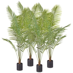 4X 180cm Green Artificial Indoor Rogue Areca Palm Tree Fake Tropical Plant Home Office Decor