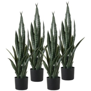4X 95cm Artificial Indoor Snake Sansevieria Plant Fake Decoration Tree Flower Pot