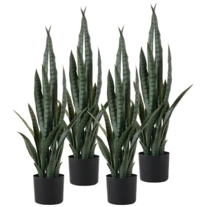 4X 97cm Artificial Indoor Snake Sansevieria Plant Fake Decoration Tree Flower Pot