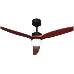 52'' Ceiling Fan LED Light Remote Control Wooden Blades Dark Wood Fans
