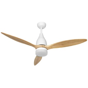 52'' Ceiling Fan LED Light Remote Control Wooden Blades Timer 1300mm