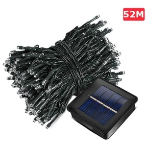 52M 500LED String Solar Powered Fairy Lights Garden Christmas Decor Cool White