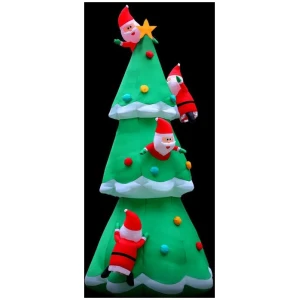 5M Christmas Inflatable Santa on Christmas Tree Xmas Decor LED