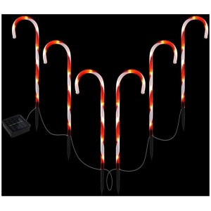 6 PCS Christmas Lights Path Ground Light Garden Decorations 42 LED