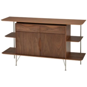 6IXTY2 Scandinavian Sideboard Buffet Unit Storage Cabinet - Walnut