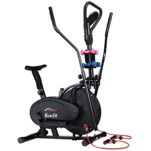 6in1 Elliptical Cross Trainer Exercise Bike Bicycle Home Gym Fitness Machine Running Walking