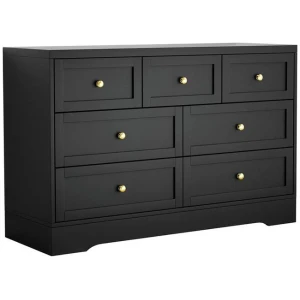 7 Chest of Drawers Dresser Table Black