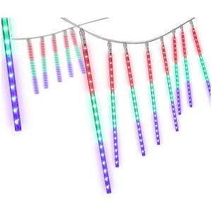 7M Christmas Lights Shower Light 288 LED Icicle Falling Metor