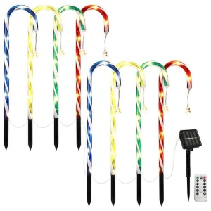 8 PCS Christmas Lights Path Ground Light Garden Decorations 72 LED