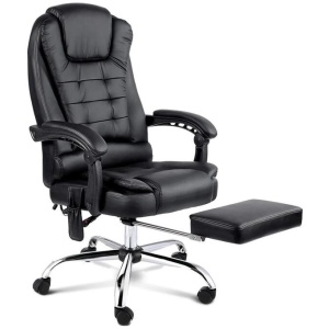 8 Point Reclining Massage Chair - Black