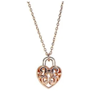 AMRITA COURT Aroma Necklace Rose Gold Heart Lock + Purify Essential Oil 10ml Pk