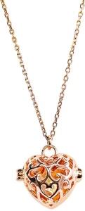 AMRITA COURT Aroma Necklace Rose Gold Love Heart + Purify Essential Oil 10ml Pk